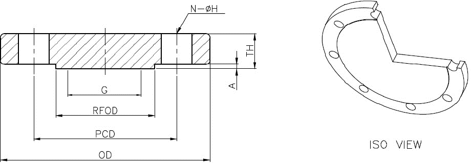 Mặt bích thép BS4504 PN10 A105