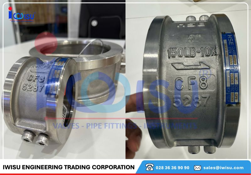 Hướng mũi tên trên thân van 1 chiều thể hiện chiều dòng chảy khi lắp đặt Huong mui ten tren than van 1 chieu the hien chieu dong chay khi lap dat