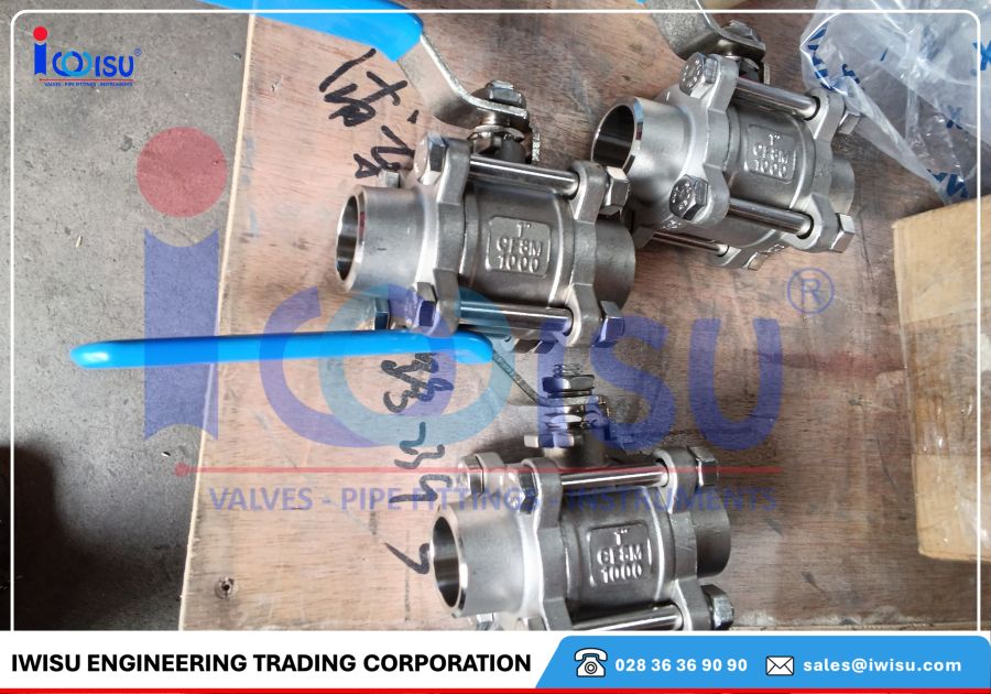 Van bi 3 thân inox 316 ANIX nối hàn Van bi 3 thân inox 316 ANIX nối hàn