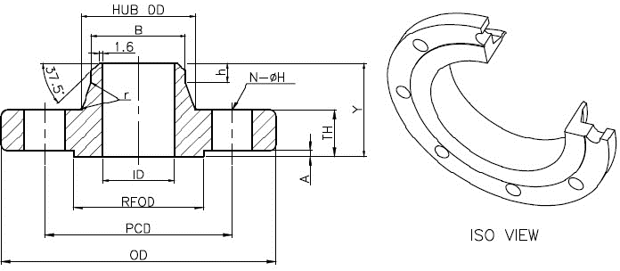 Mặt bích thép BS4504 PN10 A105